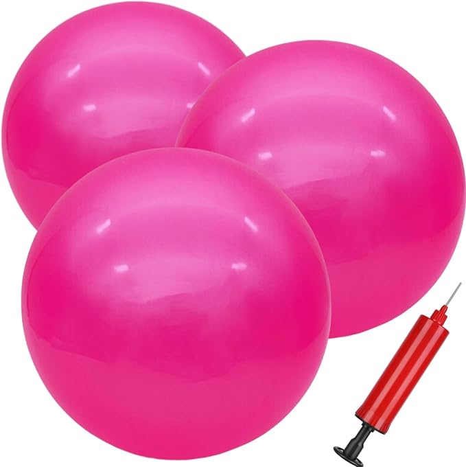 3 Pcs Inflatable Playground Balls 9 Inch Bouncy Balls with Hand Air Pump for Indoor Outdoor Play Balls for Kids