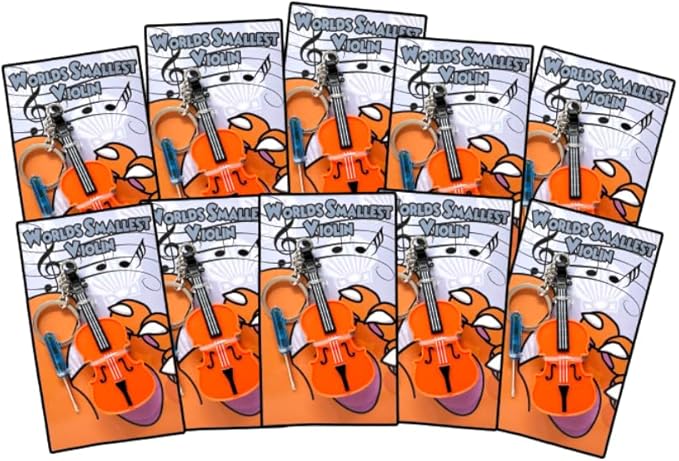 MunnyGrubbers - Original World's Smallest Violin Toy Keychain With Playable Sad Music - Tiny Mini Violin Keychain with Sound