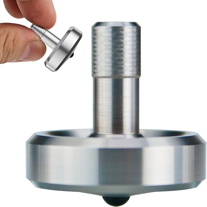 DjuiinoStar Premium Spinning Top: Lengthened Stem, Easy to Twirl, High Performance (BR 13+, AVG 5-8), CNC Machined Stainless Steel, Great Time Killer, EDC Fidget Toy DST-819