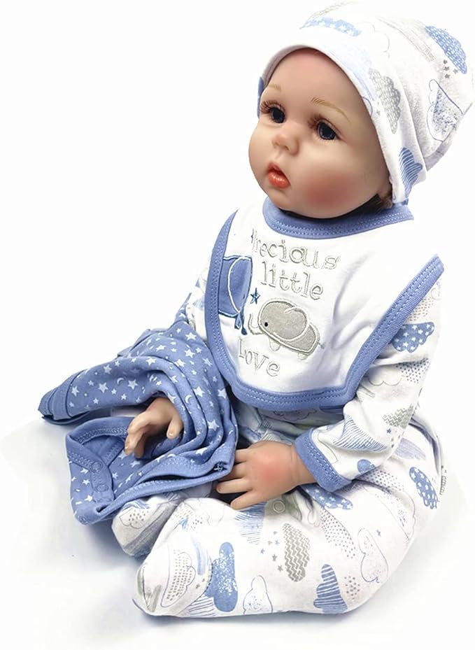 Reborn Baby Doll Clothes Little Elephant 5pcs Outfit Set for 20-23 inches Reborn Baby Boy Doll Clothes Accessories