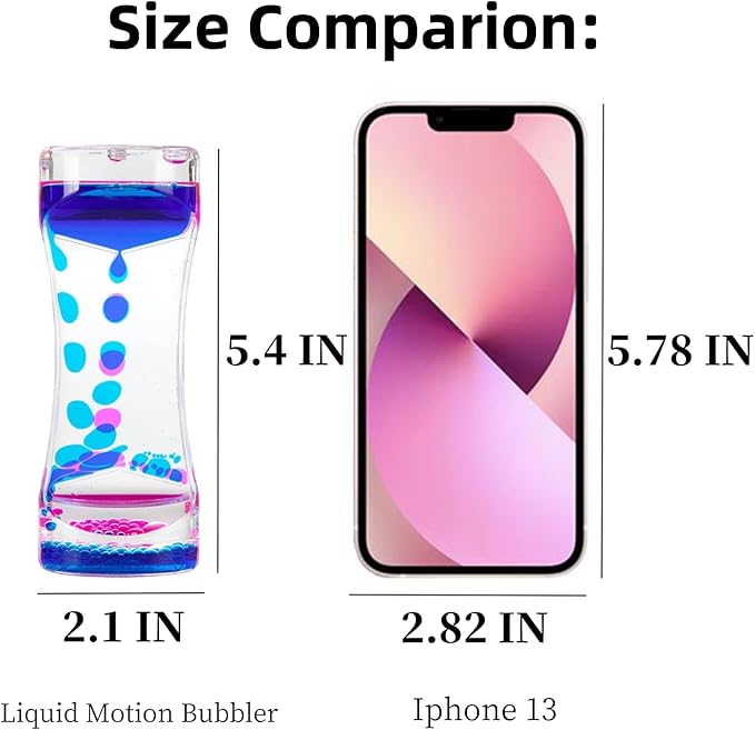 Oneshow Liquid Motion Bubbler Colorful Oil and Water Sensory Toys Hourglass Bubbler Timer for Kids Calm Stress Relief Desk Fidget Toy for Office for Adults Gifts Easter Basket Stuffers (10 Pack)