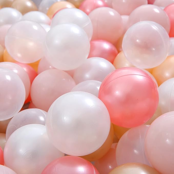 STARBOLO Ball Pit Balls for Toddlers Pack of 100 200 500 - BPA&Phthalate Free Non-Toxic Crush Proof Soft Plastic Balls for 1-5Years Old Toddlers Girl Kids Birthday Pool Playpen Tent Party