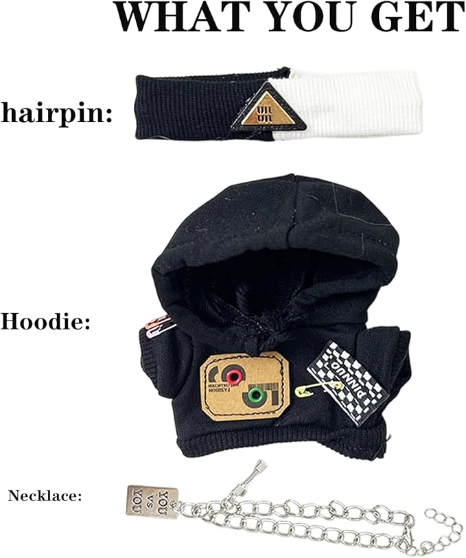 17cm Doll Clothes,17cm Doll Hoodie Outfits with Accessories,Cloting Outfit for 17cm Doll,Dolls Clothes Accessories for Collectors & Fans(Style J)