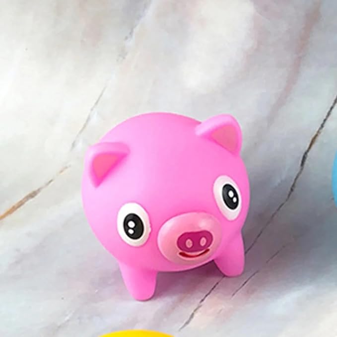 LUOZZY Stick Out Tongue Talking Toys Stress Anxiety Relief Pig Toy Party Favor Class Desk Decorations (Pink)