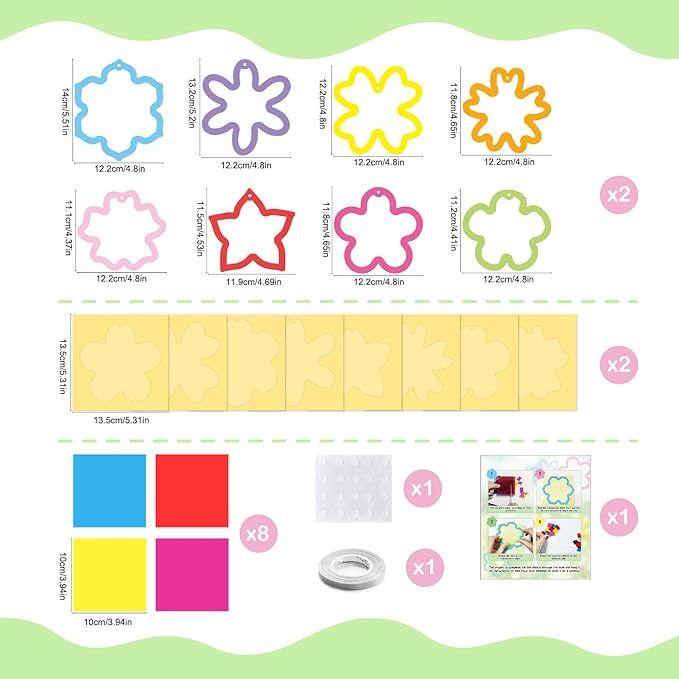 Drawing Paper Activity Craft Supplies, Paper Ornament Art Set, Colorful Sheets for Boys Girls, Premium Material with Smooth Texture, DIY Craft Kit with Creative Design Options, Home Glass Window