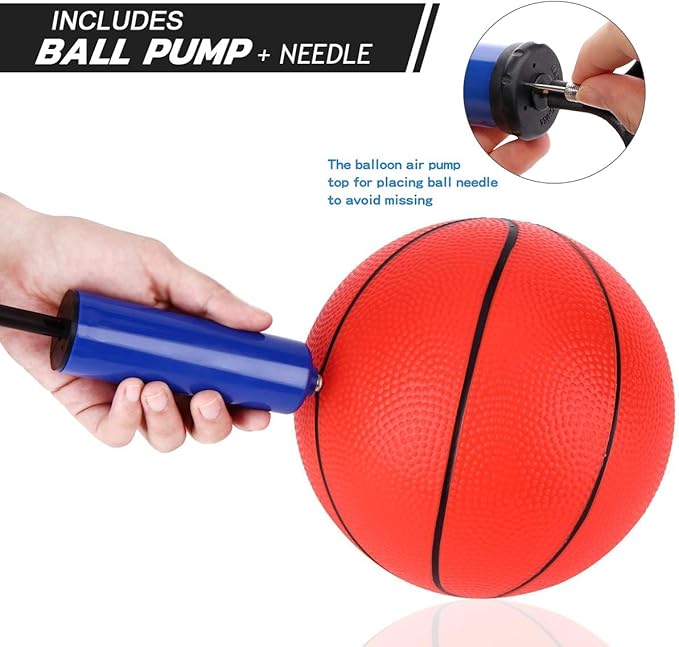 TNELTUEB Mini Basketball Replacement 8.5 Inch Pool Basketballs Ball Hoop Indoor Outdoor Toy, Fits All Standard Swimming Pool Basketball Hoop Pool Game Toy Water Games