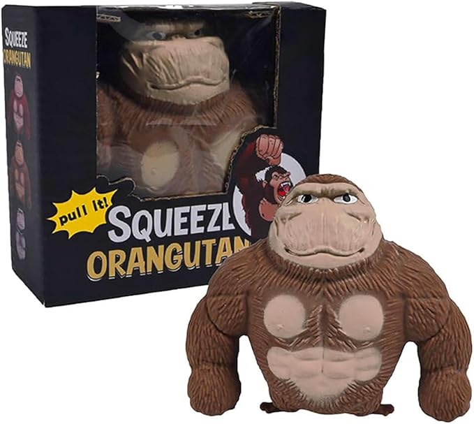 YHan Stretchy Monkey Fidget Toy Squishy Stress Relief for Kids & Adults, Stuffed Animal Plushies, Stretchable & Squeezable Sensory Toys for Anxiety Relief (Small)