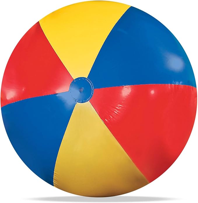 Novelty Place Giant Inflatable Beach Ball, Pool Toy for Kids & Adults - Jumbo Size 4.6 Feet (55 Inches)