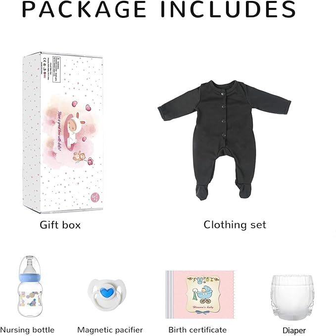 CHAREX Reborn Baby Dolls - 18 inch Realistic Baby Doll Boy Real Life Baby Dolls Lifelike Newborn Baby Real Looking Birthday Gift Toy with Full Accessories for Age 3+