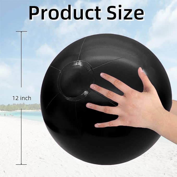 12" Beach Balls Bulk 12 Pack Inflatable Pool Ball for Kids Summer Water Games Party Supplies