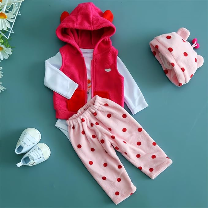 Reborn Baby Doll Clothes Giraffes Outfit for 17-22 Inch Newborn Baby Doll, Baby Doll Clothes Accessories fit 17-22 Inch Reborn Dolls Girls&Boy Baby Clothing with Shoes