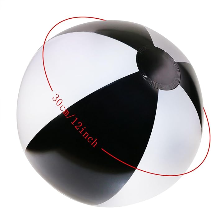 PENTA ANGEL Beach Balls 2PCS 12 Inch Inflatable/Blow Up Classic Rainbow Color Summer Swimming Pool Party Favors Water Toy Beachball for Women Men Adults Playing