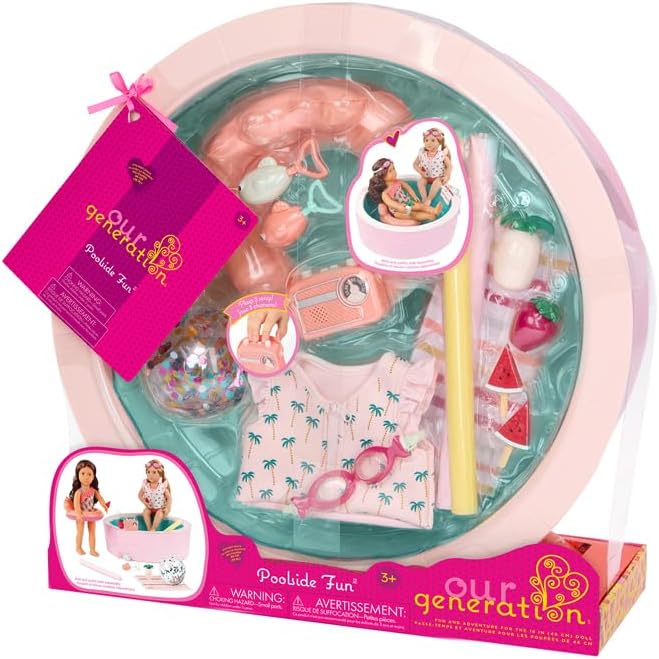 Our Generation Accessories OG - Poolside Fun - Pool with Accessories for 18 Inch Doll
