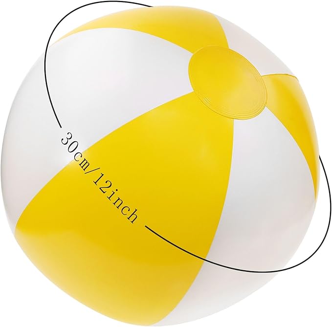 PENTA ANGEL Beach Balls 2PCS 12 Inch Inflatable/Blow Up Classic Rainbow Color Summer Swimming Pool Party Favors Water Toy Beachball for Women Men Adults Playing