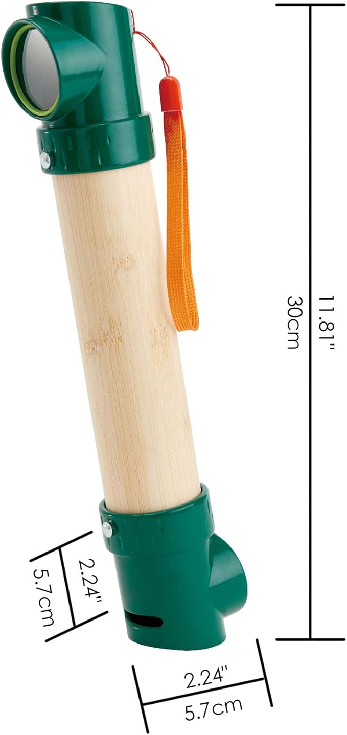 Hape Hide &-Seek Periscope| Bamboo & Plant Plastic Periscope for Hide &-Seek & Spy Games for Children Ages 5 & Up, Green (E5569)