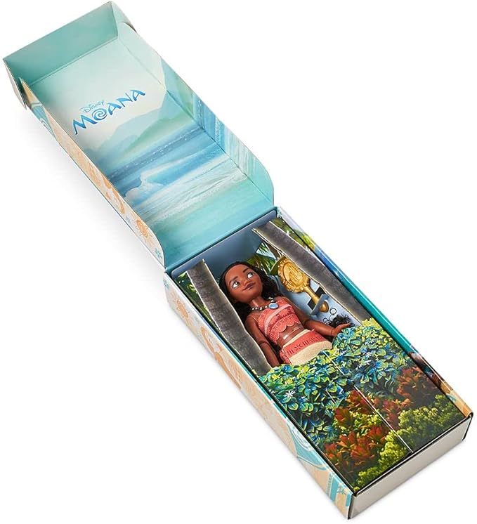Disney Store Official Princess Classic Doll (Moana), 11 Inches, Includes Brush with Molded Details, Fully Posable Toy in Classic Outfit - Disney Princess Toys