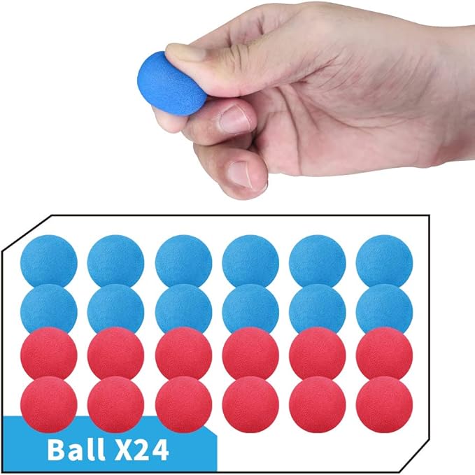 YEEBAY Shooting Game Toy for Age 6, 7, 8,9,10+ Years Old Kids, Boys - 2pk Air Guns & Shooting Target & 24 Foam Balls - Ideal Gift - Compatible with Toy Guns