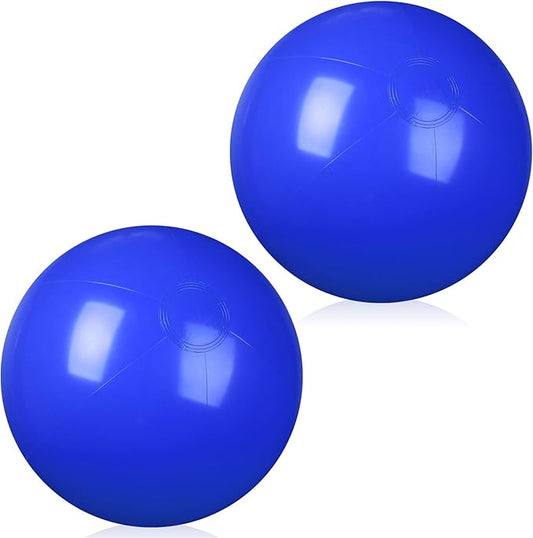 2 Pcs 12 Inch Solid Beach Balls Inflatable Beach Balls Bulk Large Blow up Pool Game Toys for for Summer Beach