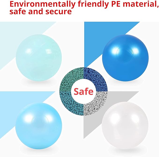 STARBOLO Ball Pit Balls for Toddlers Pack of 100 200 500 - BPA&Phthalate Free Non-Toxic Crush Proof Soft Plastic Balls for 1-5Years Old Toddlers Girl Kids Birthday Pool Playpen Tent Party