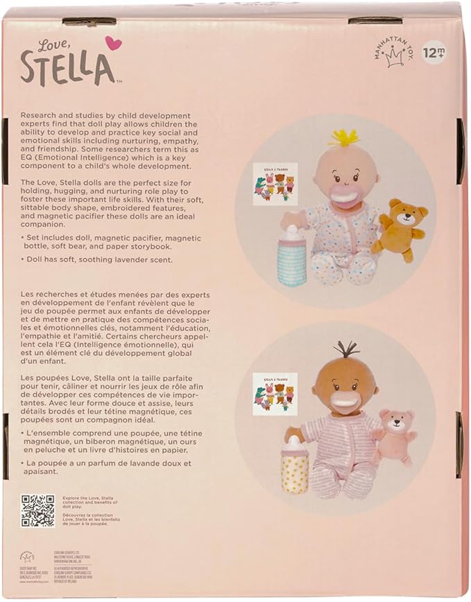 Manhattan Toy Wee Baby Stella Beige Sleepy Times Scent 12" Soft Baby Doll Set