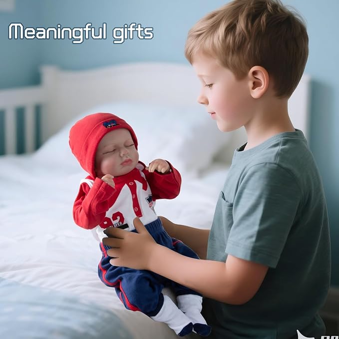 4 Pcs Reborn Baby Doll Clothes Boy Outfits Accessories for 17-22 Inch Reborn Doll Clothes Newborn Baby Clothing Set