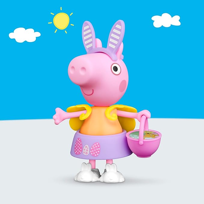 Peppa Pig Springtime Dress-Up Figure with 6 Easy-On Fashion Accessories, 6-Inch Doll, Easter Gift for Kids, Preschool Toys for Girls and Boys 3 and Up