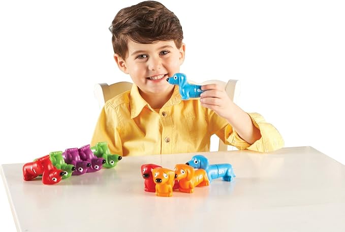 Learning Resources Snap-N-Learn Rhyming Pups Toy - Phonics, Letter Game, Toddler Color Recognition, Montessori Preschool Activities, Matching Set, Fine Motor Skills, Gifts for Boys and Girls