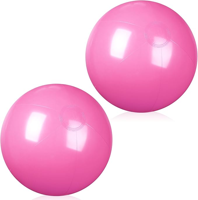 2 Pcs 12 Inch Solid Beach Balls Inflatable Beach Balls Bulk Large Blow up Pool Game Toys for for Summer Beach