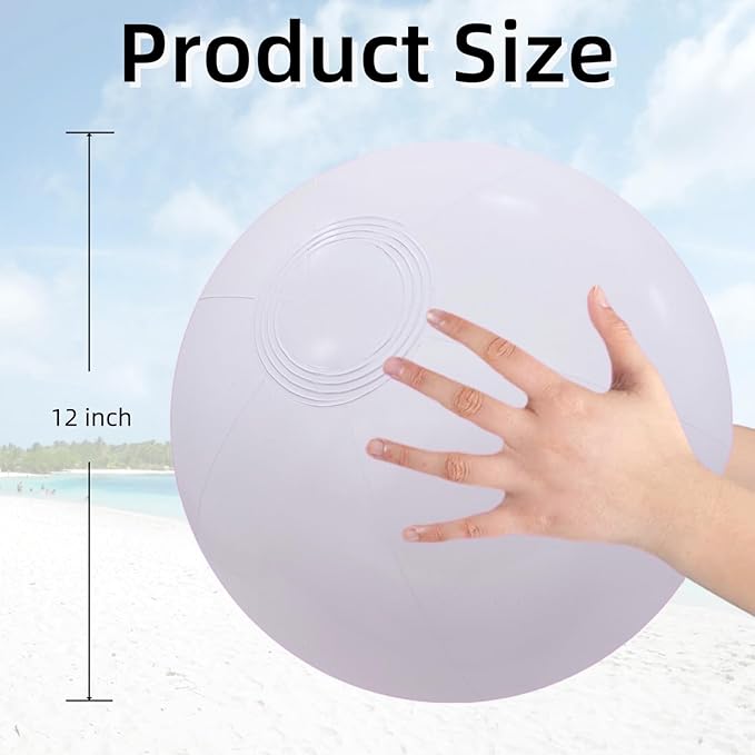6 Pack Beach Balls, Large Inflatable Beach Balls Bulk, for Parties, Beach, Pools & Play