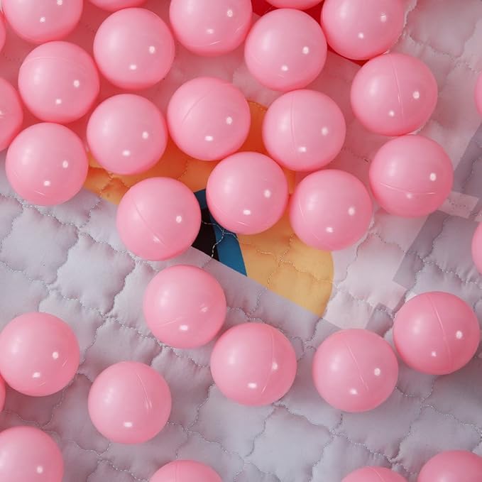 PlayMaty Colorful Pit Balls 2.1-inch Plastic Ocean Ball Crush Proof Stress Balls for Kids Pool Ball Playhouse Pit Accessories
