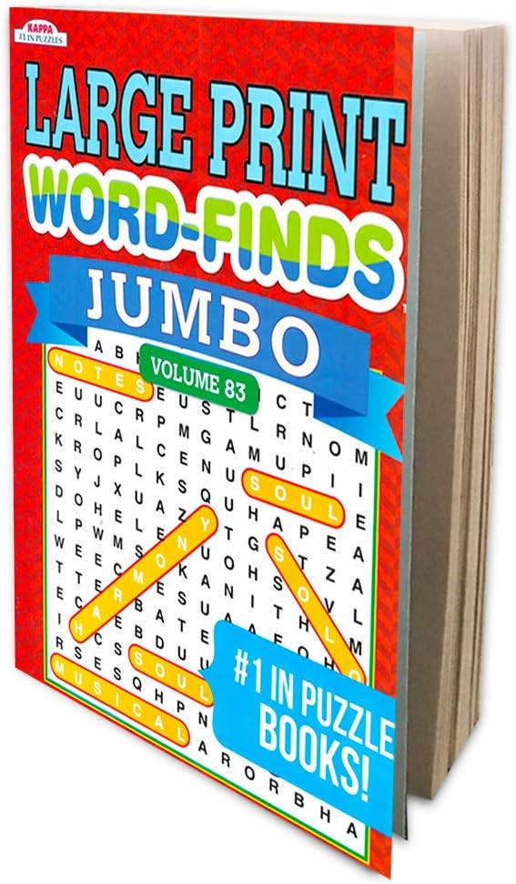 Word Find Puzzle Books for Adults Seniors - Set of 4 Jumbo Word Search Books with Large Print (Over 380 Pages Total with Bookmark)