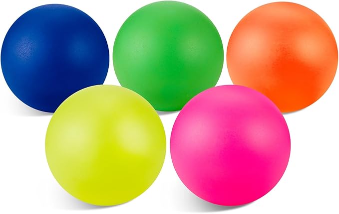 Sumind 5 Pcs Beach Paddle Balls Replacement Balls High Visibility Assorted Color Waterproof Floating Ball for Beach Tennis Backyard Lawn Outdoor Activities