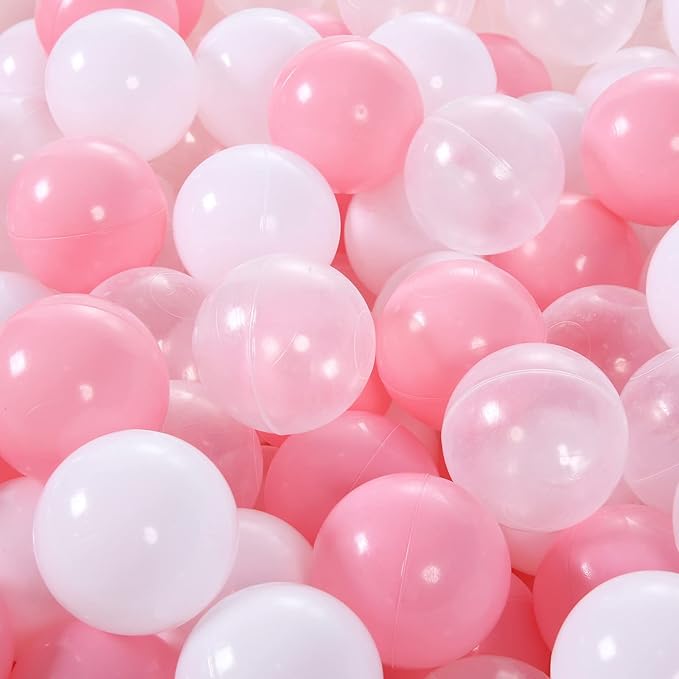 STARBOLO Ball Pit Balls for Toddlers Pack of 100 200 500 - BPA&Phthalate Free Non-Toxic Crush Proof Soft Plastic Balls for 1-5Years Old Toddlers Girl Kids Birthday Pool Playpen Tent Party