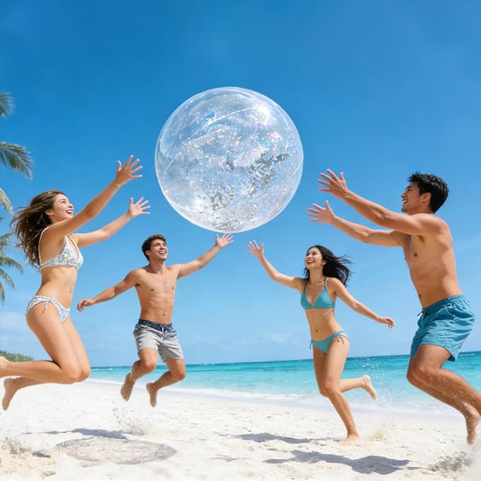 39"/59"/78" Giant Beach Balls, Inflatable Beach Ball, Beach Balls for Adults, for Summer Beach Parties, Music Festival and Festival Decorations