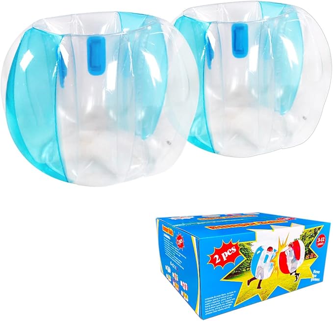 ZHUYNXIR 2 PC Kids Sumo Balls, Bumper Bounce Toys, Sumo Balls for Kids, Lawn Game Ball for Kid Outdoor Team Gaming Play.(36 inch, Blue+Blue)