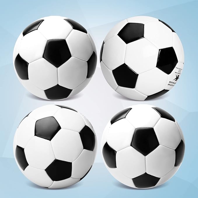 ZOOJOY Size 3 Soccer Ball for Kids, Classic Color Toddler Boys & Girls Soccer Ball with Pump, Outdoor Sports & Play Toys & Gifts for Baby Ages 2 3 4 5 6 7 8