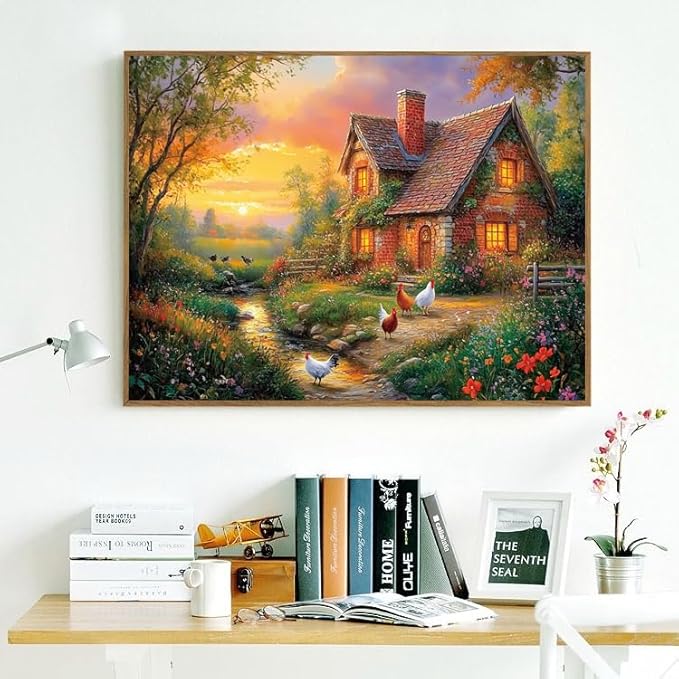 500 Piece Puzzles for Adults Happy Farmhouse 20.5 x 15 Inch 500 Piece Jigsaw Puzzles for Adults Puzzles 500 Pieces for Adults Educational Challenge