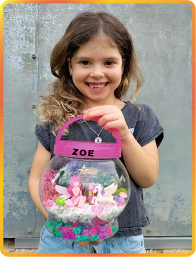 Fairy & Unicorn Nightlight Arts and Crafts for Girls Age 4 5 6 7 8 Years Old, DIY Kids Crafts Terrarium Kit, Best Birthday Presents & Easter Gifts for Girls