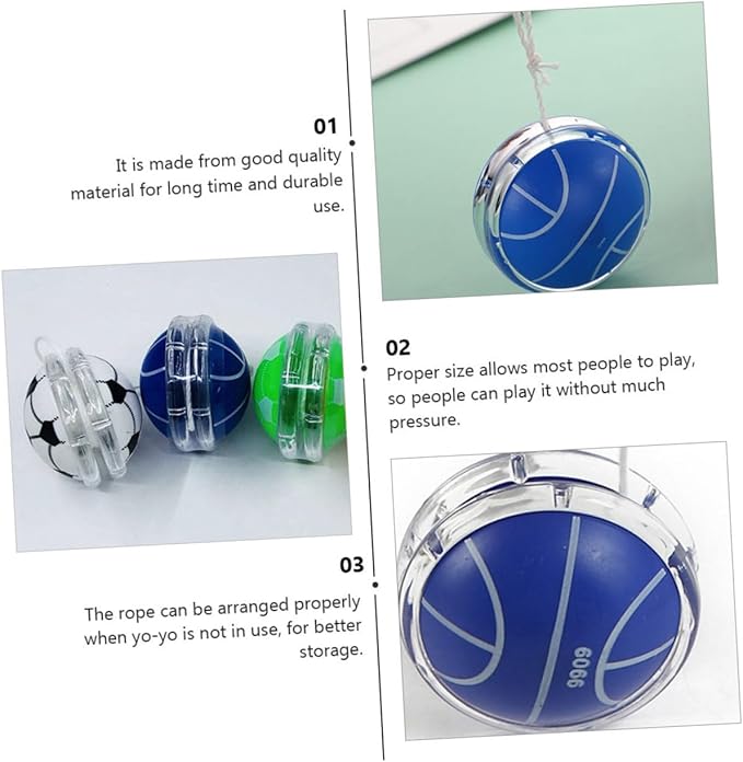 BESPORTBLE 10pcs Yo-yo Playthings for Boy Girl Fun Hand-Eye Coordination Toy Engaging Boy Girl for Creative Play for Birthday Parties and Classroom Prizes