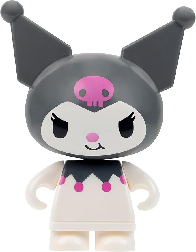 BLDR Hello Kitty and Friends Kuromi’s Popcorn Stand Building Set - Kuromi & Chococat Poseable Minifigures - Gifts for Kids & Sanrio Fans Ages 8+, 0129