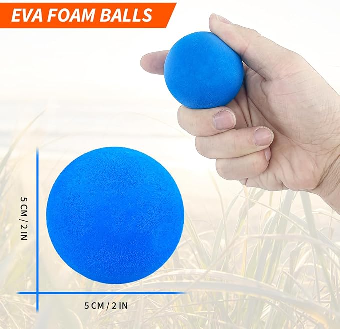 Pandahero Beach Paddle Ball Replacement Set - 12 Colorful High Visibility Waterproof Balls, Suitable for Smash Ball, Pro Kadima, and All Kinds of Outdoor Beach Paddle Games