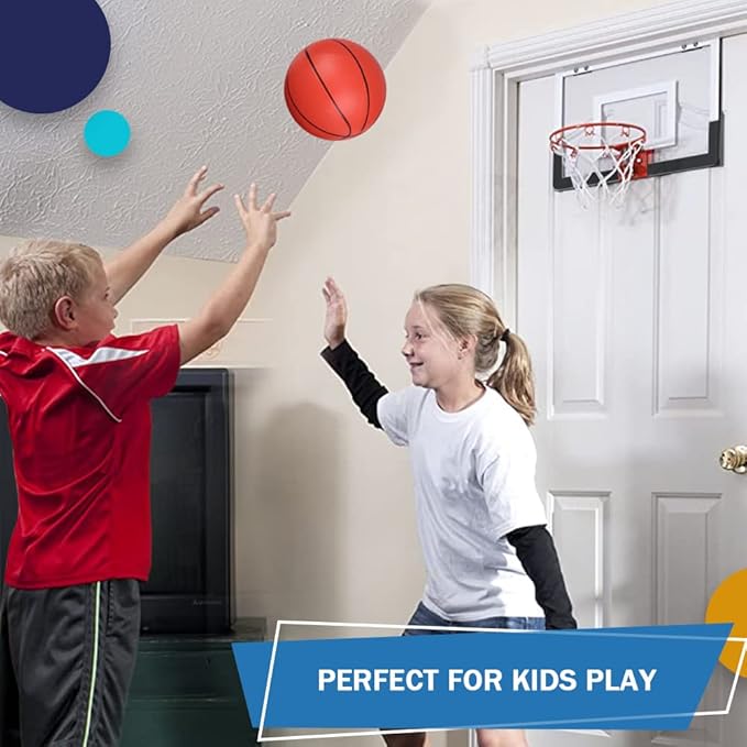 6 Inch Mini Basketballs for Toddlers Kids Teenagers, 6 Pack 6" Basketball Set with Pump Durable PVC Basketballs for Mini Over Door Hoop Pool Beach Balls for Swimming Pool, Indoor, Outdoor