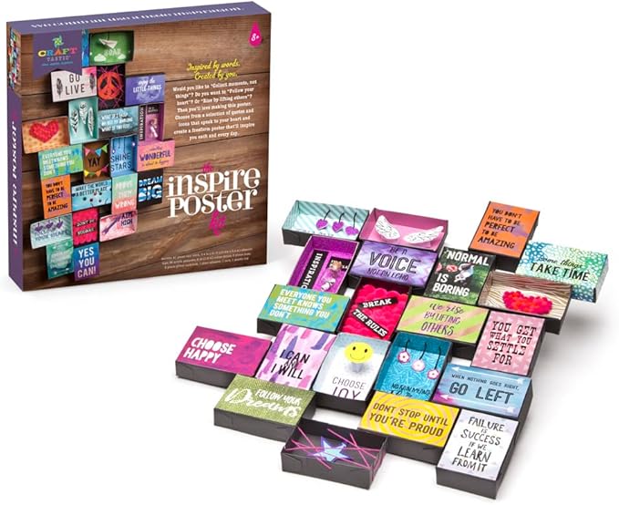 Craft-tastic – Inspire Poster Kit – Design a One-of-a-Kind Freeform Poster – Ages 8+
