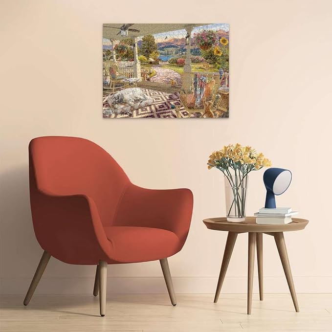 Ravensburger Cozy Front Porch 750 Piece Large Format Jigsaw Puzzle | Premium Quality | Unique Softclick Technology for an Enriching Experience