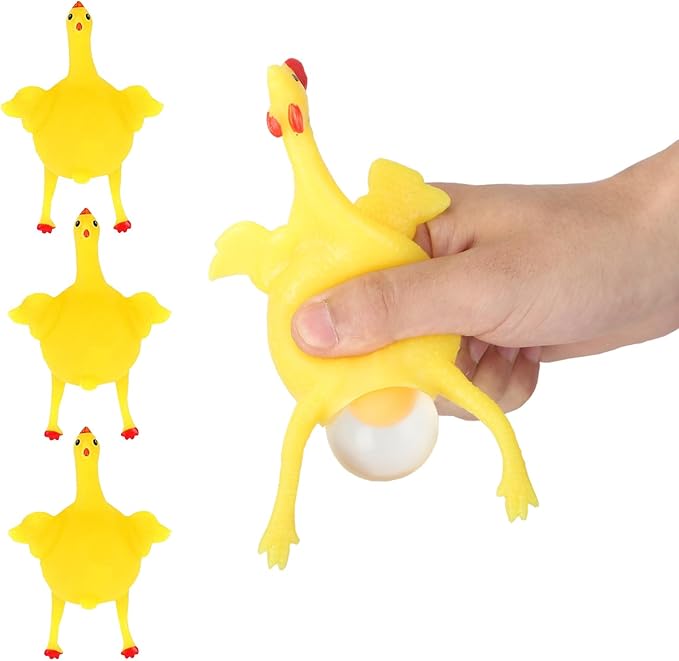 16cm Funny Squishy Adult Toys Chicken and Eggs Stress Relieve