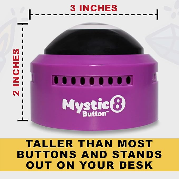 Mystic 8 Button - (15 Different Audio Answers) | New Generation of Traditional Magic 8 Ball | Ask a YES or NO Question | Eight Ball | Fortune Telling Ball