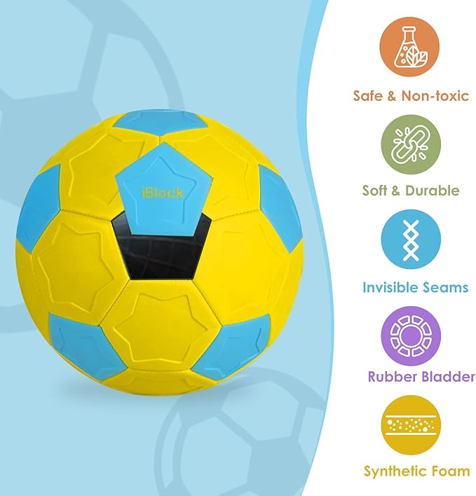 Swerve and Curve Soccer Ball Size 4,Soccer Training Ball with Special Panels to Play, Outdoor Indoor Activities Games, Kids Fun Football for Backyard,Lawn