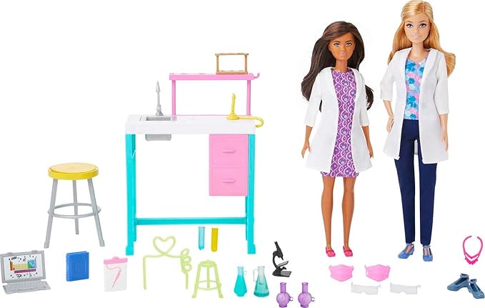 Barbie Science Lab Playset with 2 Dolls, Lab Bench and 10+ Accessories (Amazon Exclusive)