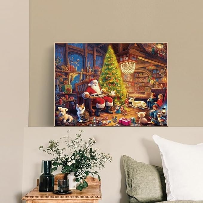 500 Piece Puzzles for Adults Santa Claus Family 20.5 x 15 Inch 500 Piece Jigsaw Puzzles for Adults Christmas Puzzles 500 Pieces for Adult Educational Challenge Puzzle