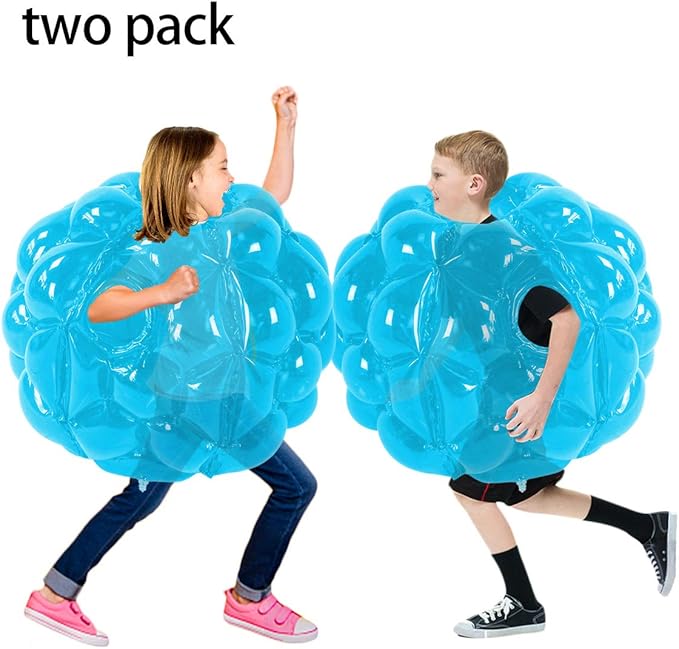 SUNSHINEMALL 2 PC Sumo Balls for Adult, Inflatable Body Sumo Balls Bopper Toys, Heavy Duty PVC Vinyl Kids Adults Physical Outdoor Active Play (24 INCH Blue)